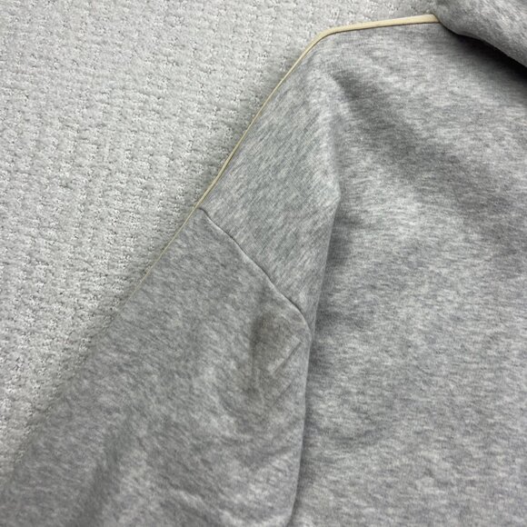 TNA Aritzia Cropped Hoodie Womens Size M White Icon Striped Sleeves Cozy Read - Picture 13 of 16